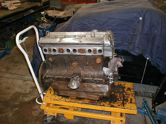 Straight six engine removed