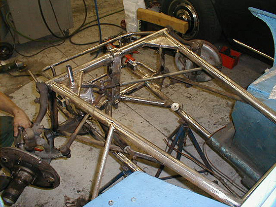 Stripped front spaceframe